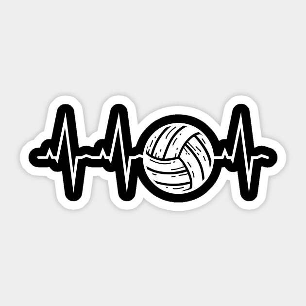 Heartbeat Volleyball Sticker by dennex85